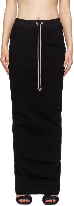 Rick Owens DRKSHDW Jupe colonne longue à enfiler noire - Porterville