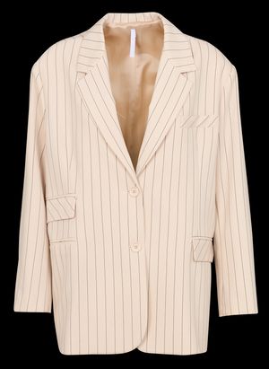 Imperial - Veste de tailleur à rayures - Taille XS - Beige