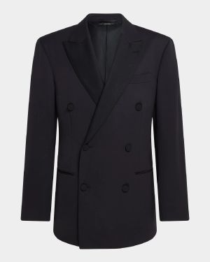 Men's Double-Breasted Peak Lapel Dinner Jacket