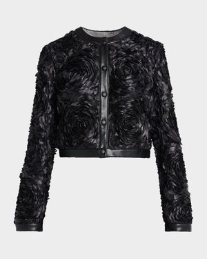 Heavy Petals Vegan Leather Jacket