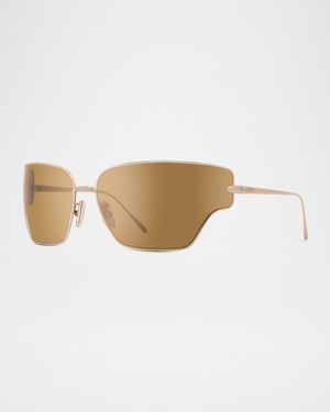 Signature Metal & Nylon Shield Sunglasses