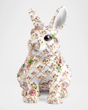 Jing Floral Rabbit Figurine