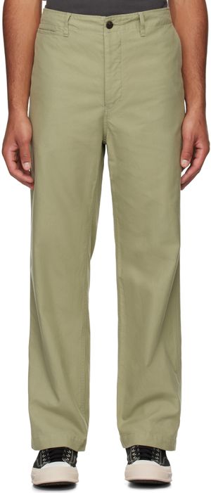 visvim Pantalon chino militaire vert