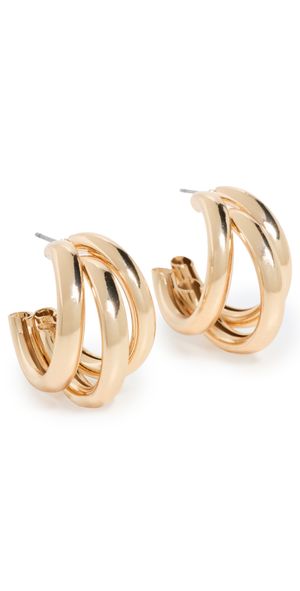 Brinker + Eliza Mini Triple Threat Hoops Gold One Size