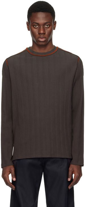 AFFXWRKS Brown Boxed Long Sleeve T-Shirt
