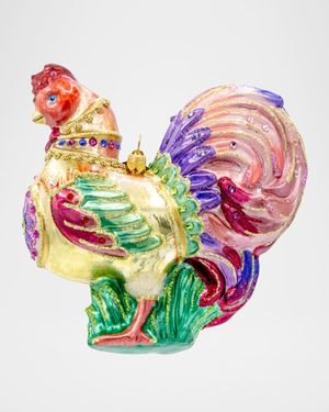 Lavish Rooster Christmas Ornament