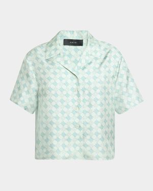 MA Quad Silk Button-Down Shirt