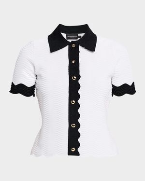 Lyric Knit Button-Front Top