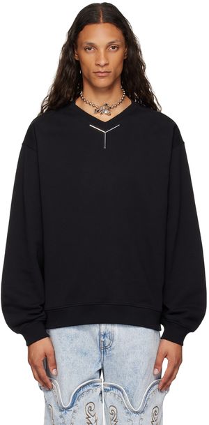 Y/Project Pull molletonné noir à appliqué à logo Y