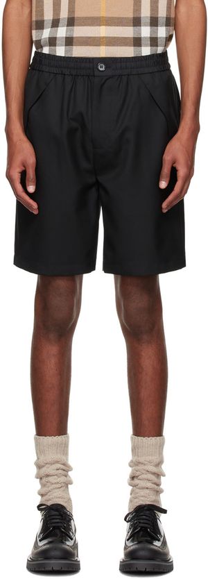 Burberry Short noir en laine