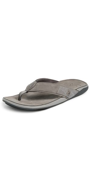 OluKai Tuahine Sandals Stone/Stone 9