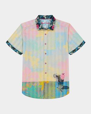 Men's Haze Contrast-Trim Short-Sleeve Shirt