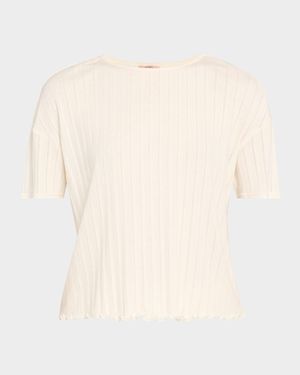 Pointelle Short-Sleeve Tee