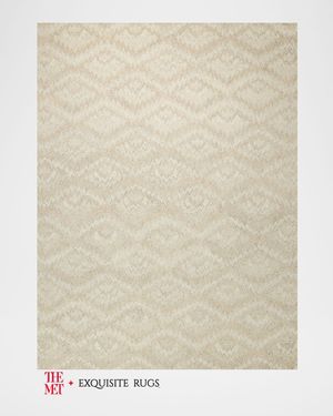 Bargello Hand-Tufted Beige Rug, 6' x 9'