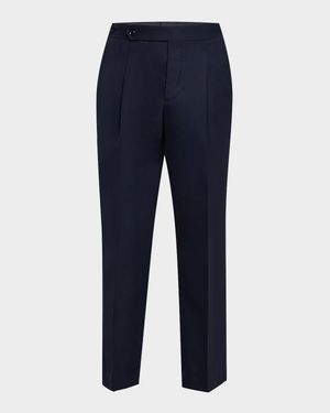 Men's Side-Tab Pleated Trousers