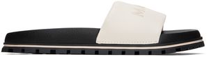 Marc Jacobs Sandales 'The Leather Slide' blanches