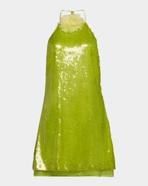 Micky Sequined Halter Mini Dress