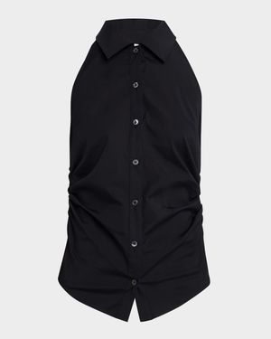 Regina Sleeveless Button-Front Shirt