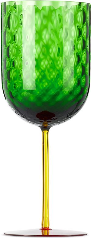 Dolce&Gabbana Green Carretto Red Wine Glass