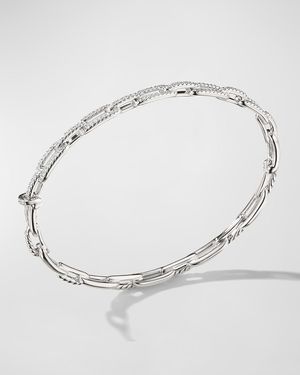 4mm Stax Chain Link Bracelet in 18K White Gold