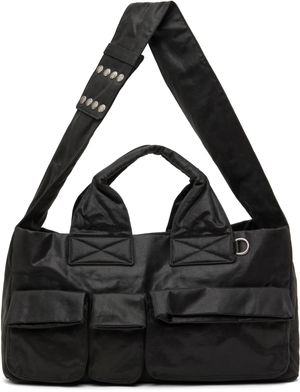 OPEN YY Black Oil Skin Venti Satchel
