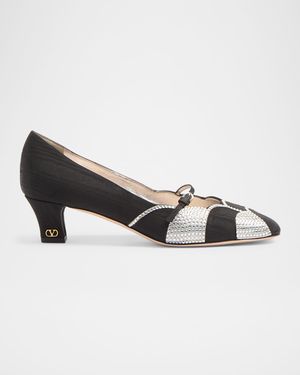 Bowow Moire Strass Pumps