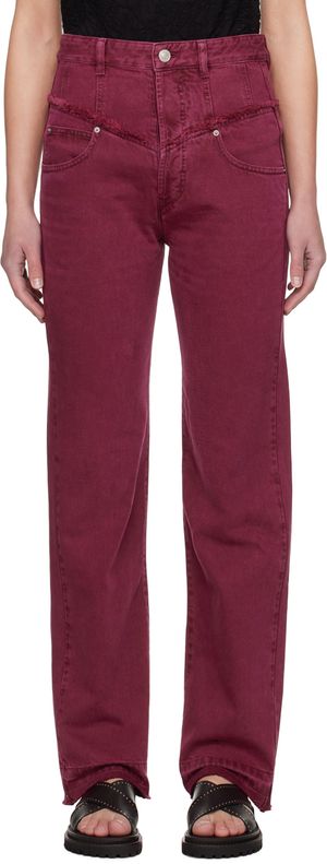 Isabel Marant Burgundy Noemie Jeans