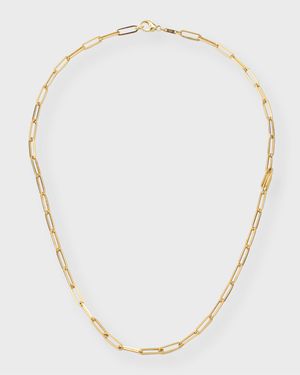 Golden Dreams 18K Yellow Gold Petite Paper Clip Chain Necklace