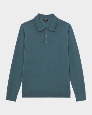 Men's Trafford Merino Wool Long-Sleeve Polo Shirt