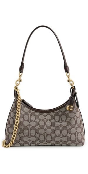 Coach Signature Jacquard Juliet Shoulder Bag 25 Oak Maple One Size