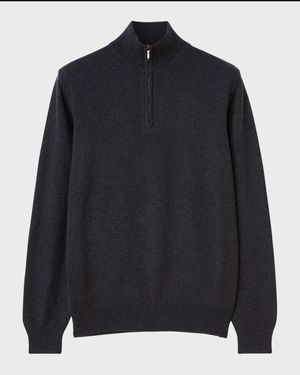 Men's Mezzocollo Baby Cashmere Quarter-Zip Sweater