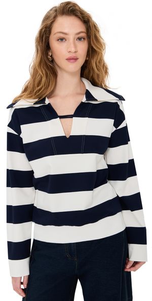 ALIGNE Nina Top Blue Stripe L