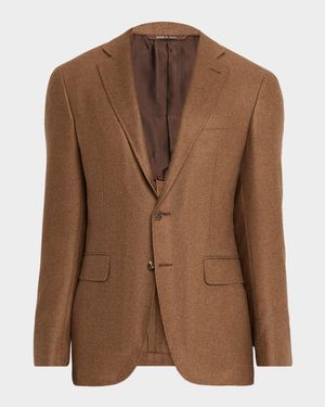Men's Cashmere and Silk Notch Lapel Blazer