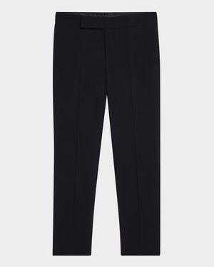 Men's Flat-Front Creased Trousers