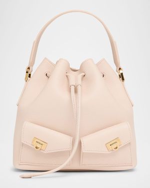 Harley Grainy Leather Bucket Bag