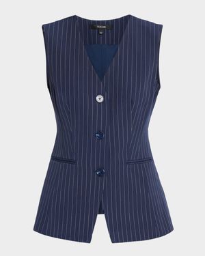 Tibbie Striped Cutaway Vest