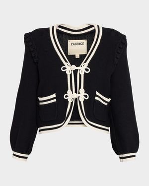 Kaito Contrast-Trim Cardigan