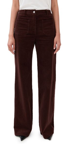 Nili Lotan Florence Corduroy Pants Merlot 12