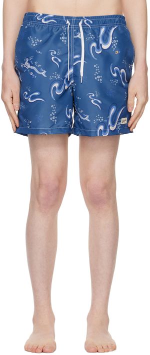 Bather Blue Printed Swim Shorts