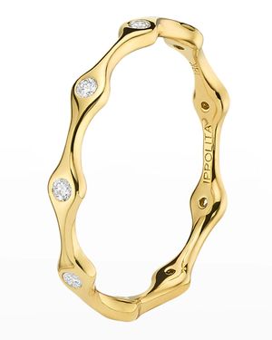 18K Starlight Diamond 9-Station Skinny Band Ring