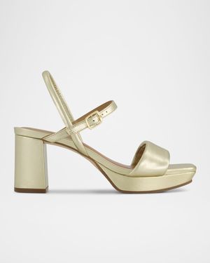 Canto Metallic Leather Platform Sandals