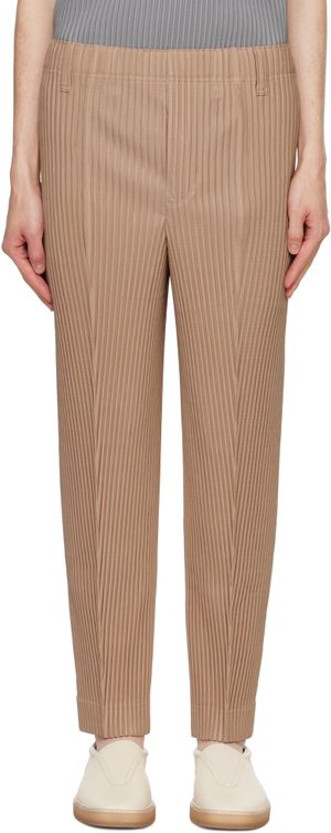 HOMME PLISSÉ ISSEY MIYAKE Beige Compleat Trousers