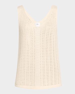 Sequin Open-Knit Tank