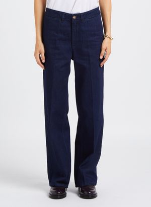 Lab Dip - Jean droit taille haute en coton - Taille 36 - Bleu