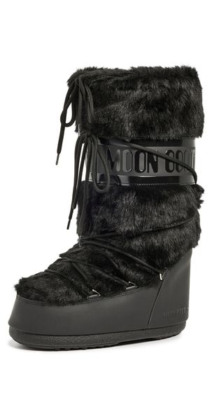 Moon Boot Icon Faux Fur Boots Black 39/41