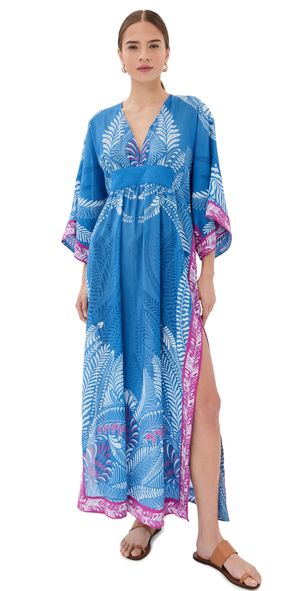 Poupette St Barth Sol Caftan Blue Oolong One Size