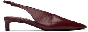 Jil Sander Burgundy Slingback Heels