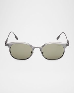 Men's Round Metal Sunglasses