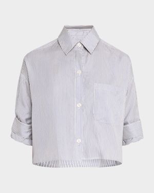 Next Ex Striped Button-Front Shirt