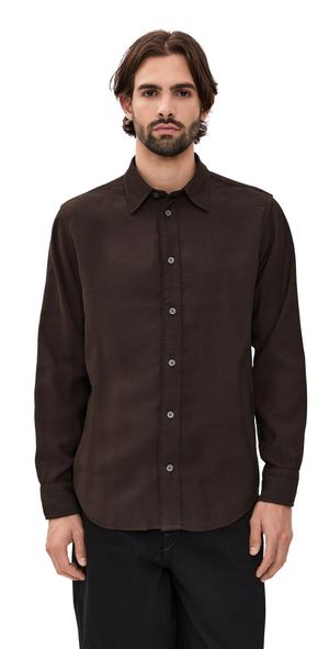NN07 Colby Drapey Shirt Dark Army M